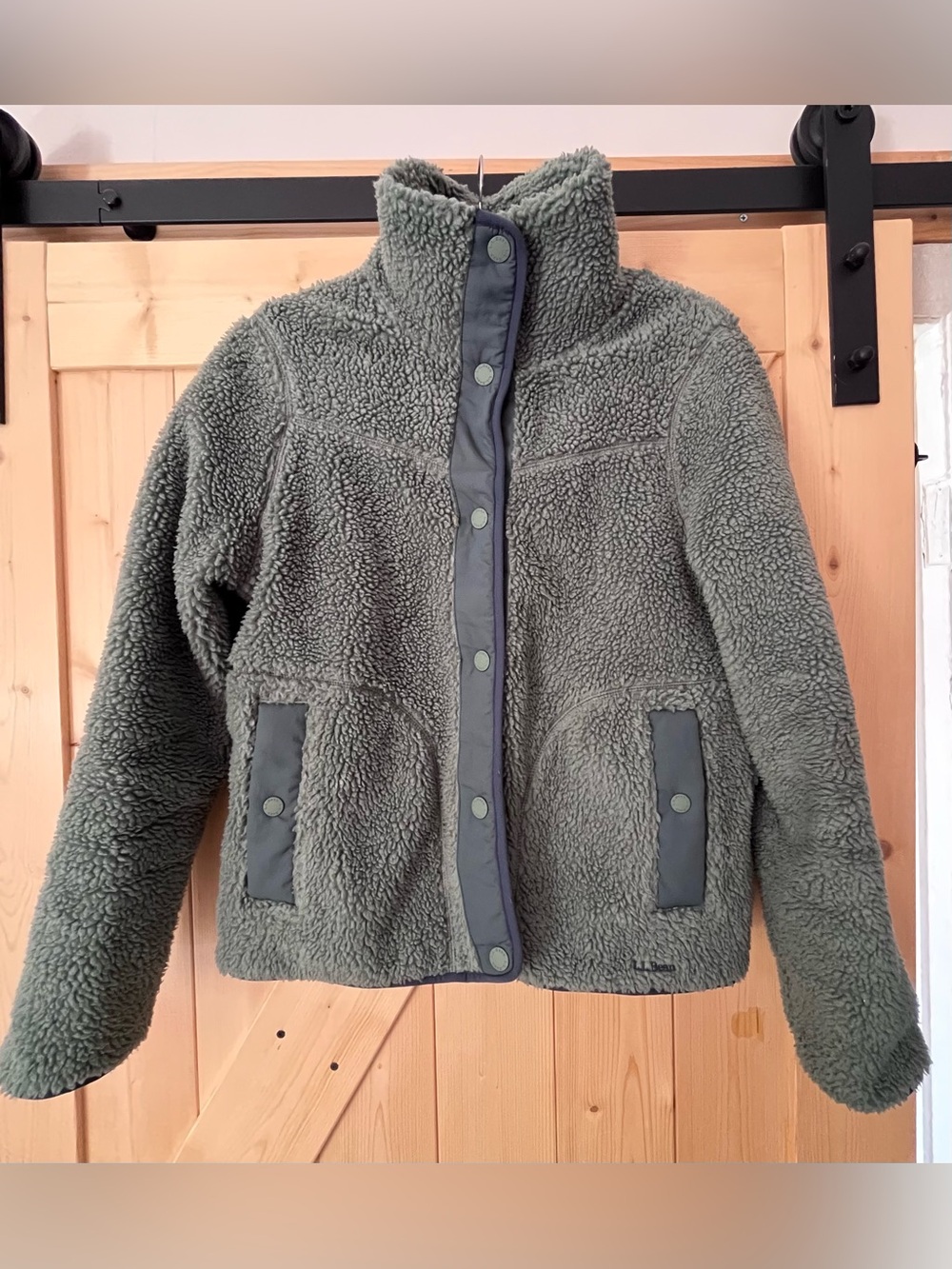 L.L. Bean Women’s Teal Green Sherpa Jacket